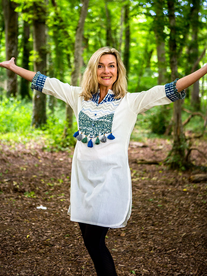 White & Blue Top - Test