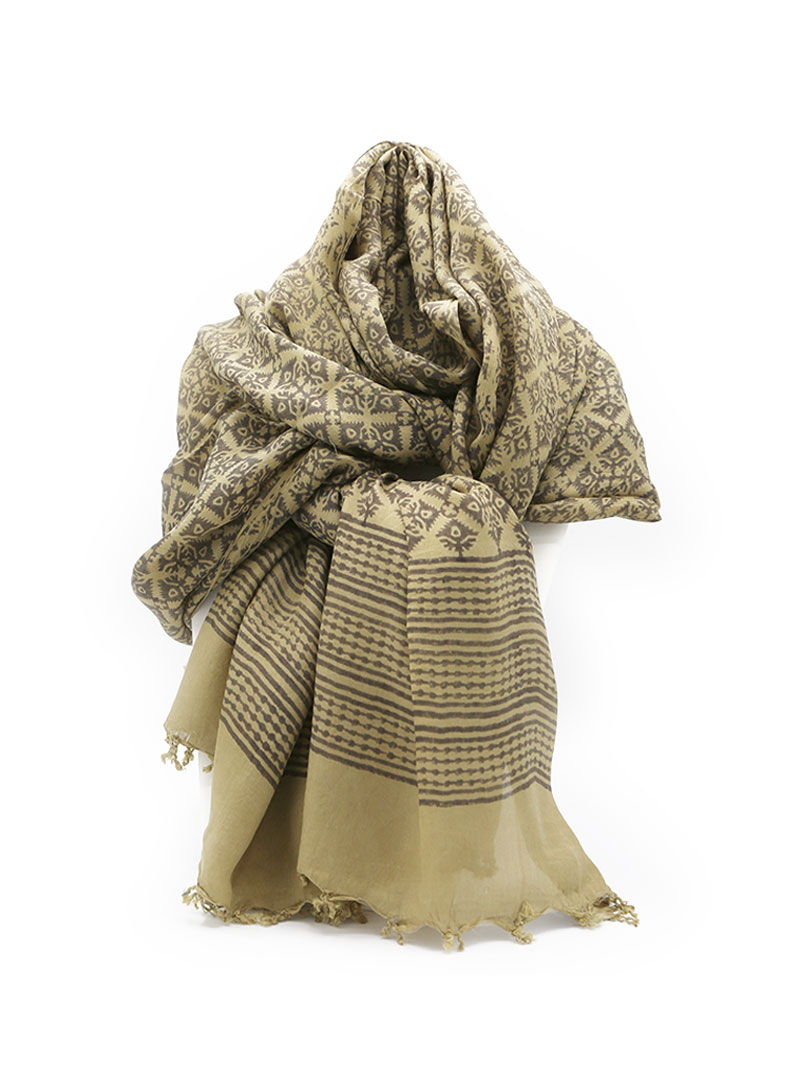 Scarf - Olive - Half Silk - Test