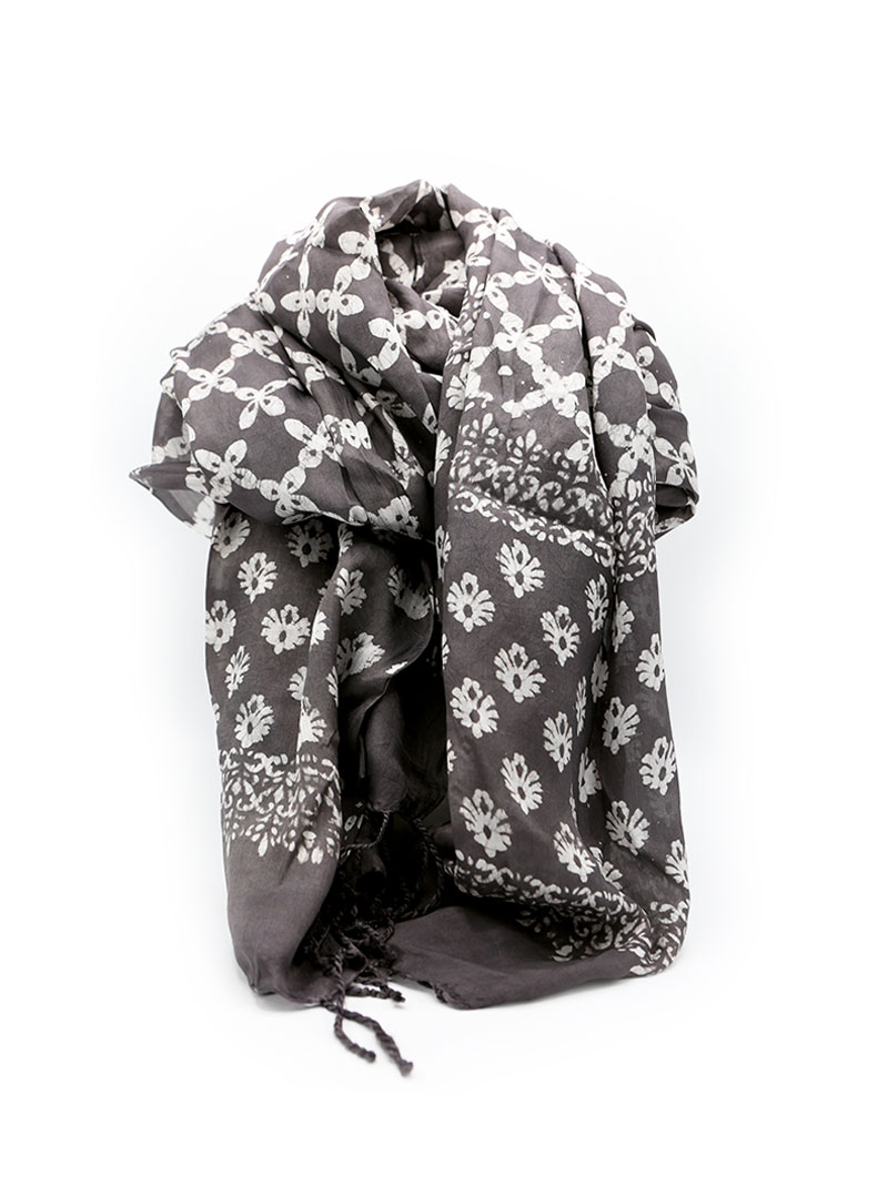 Scarf - Grey - Test - Silk